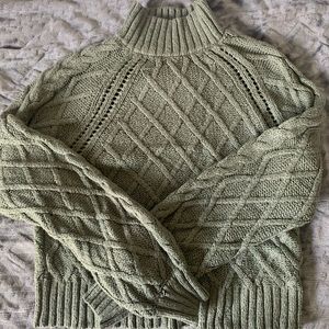 American Eagle cropped turtleneck sweater
